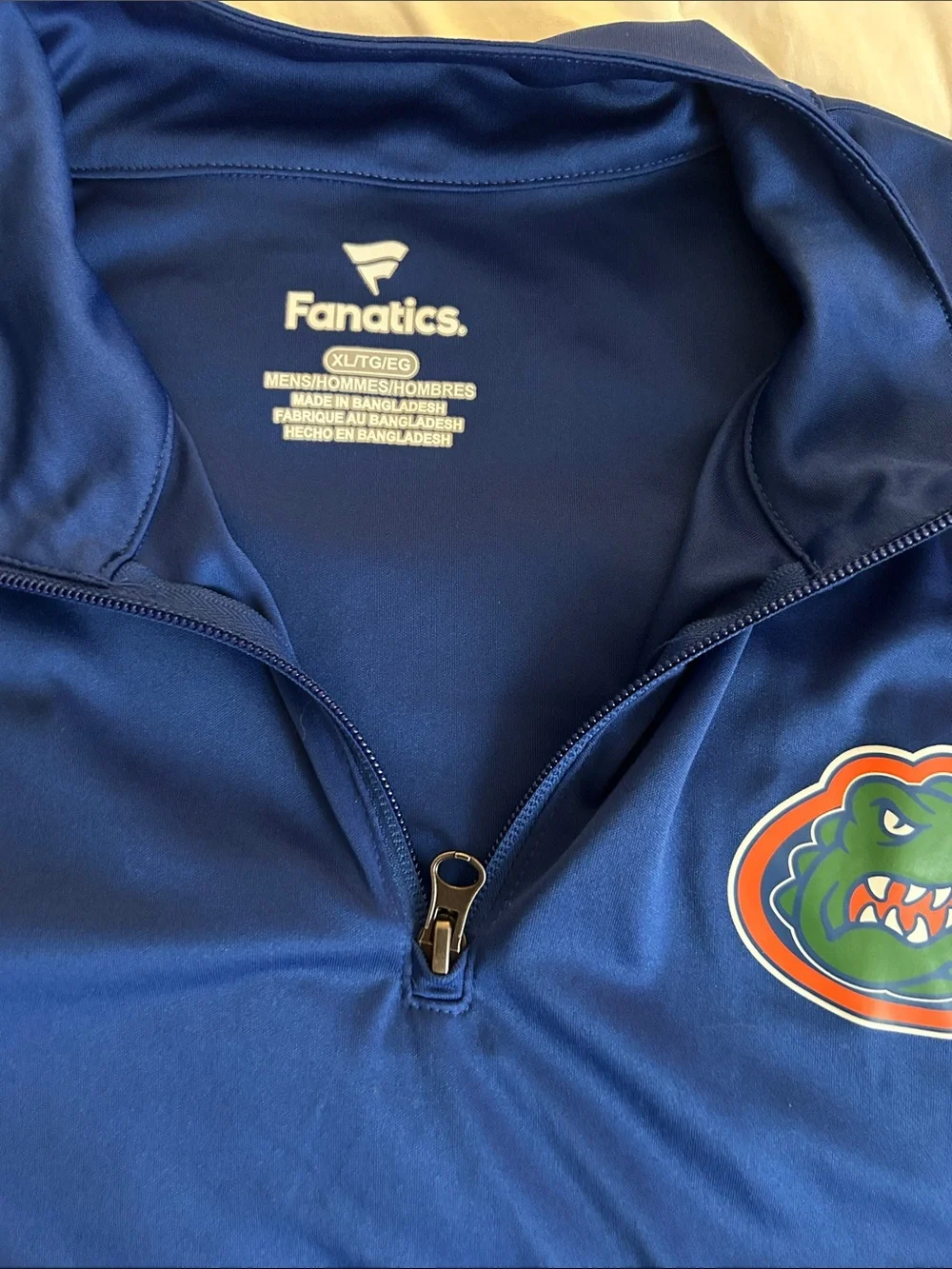 Florida Gators Royal Blue Men's Long-Sleeve Quarter-Zip light weight XL